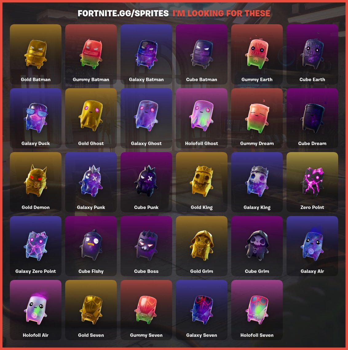 JunksterBam's tweet photo. I need these sprites, I'd been willing to trade with anyone just drop your Epic username down below https://t.co/PXspgIzpGG