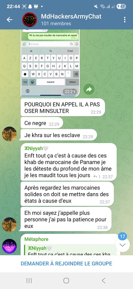 chasseuralpin2f's tweet photo. @Askyazoff Niyaah cest elle aussi et lola aussi elle a utiliser plusieurs pseudos mais sachais que cest une vrai negrophobe qui a participer a un groupe qui doxxer uniquement des noirs https://t.co/522rGDMhYJ