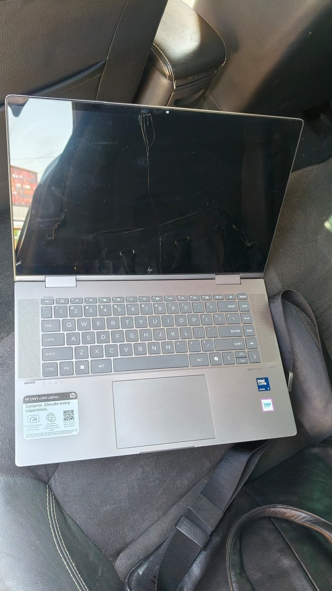 Adams_choa's tweet photo. Hp envy x360 intel core ultra 7 512 SSD 16gb ram with strong battery. With small crack on the glass but is calibrating very well.

N630k asking price https://t.co/z1ZGP0y2Tg