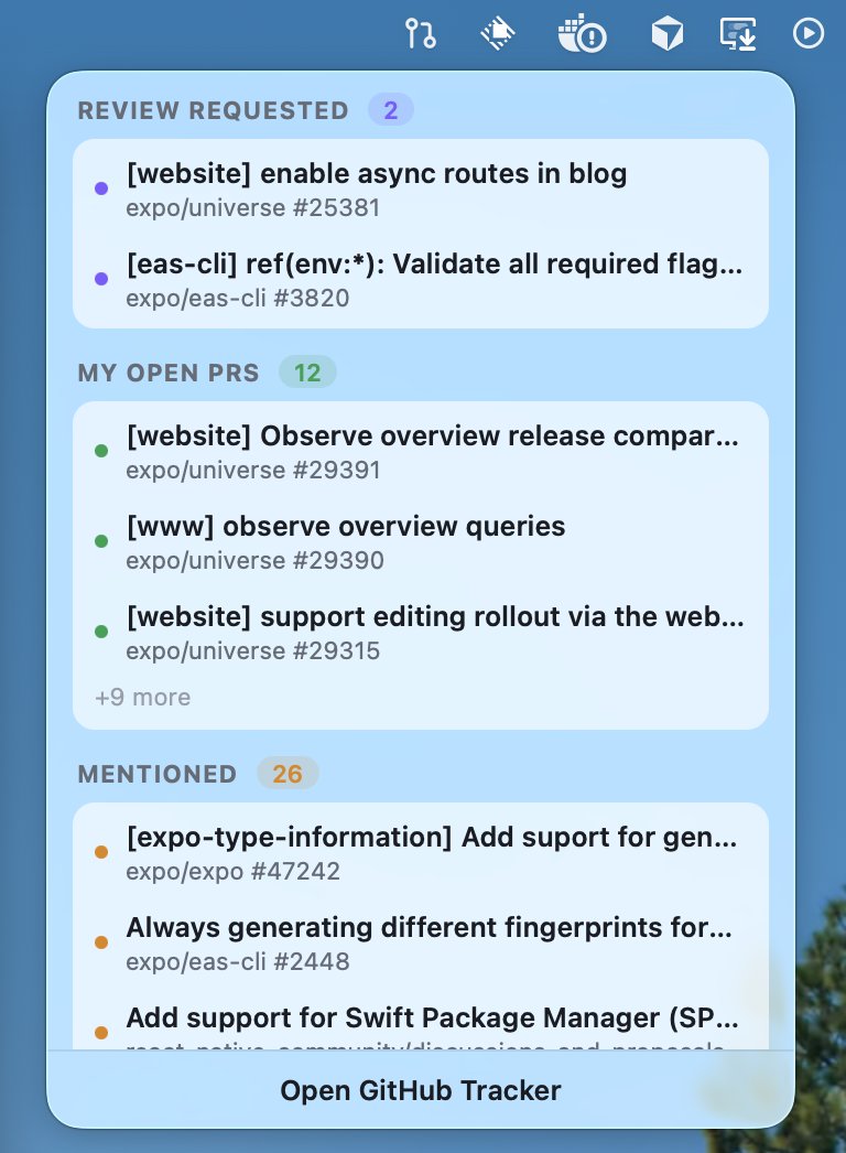 kadikraman's tweet photo. My little GitHub tracker now has a menu bar popover!
This is fun: React Native 🤝 macOS https://t.co/OS5LolfDjo