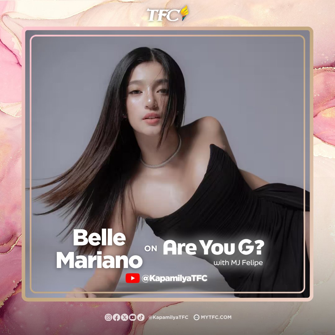 KapamilyaTFC's tweet photo. All this G energy in 1 episode? Pasabog! 🤩😍

Catch up with @BINI_ph, @bellemariano02, @donnypangilinan, and @babydollsofc on a special episode of #AreYouG with @mjfelipe, NOW STREAMING via TFC's YouTube Channel! 📺✨

#BINI #BelleMariano #DonnyPangilinan #ShowtimeBabyDolls #TFC https://t.co/yQaCwLQtZR