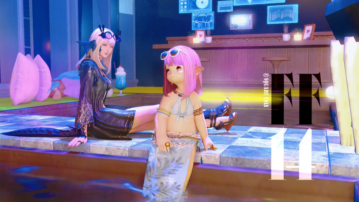 almira_ff14's tweet photo. 昨日みあんさんとSS撮りに行ったのあげてなかた！みあんさんをUFOキャッチャーでゲット！！！！ https://t.co/EZDObKylT8