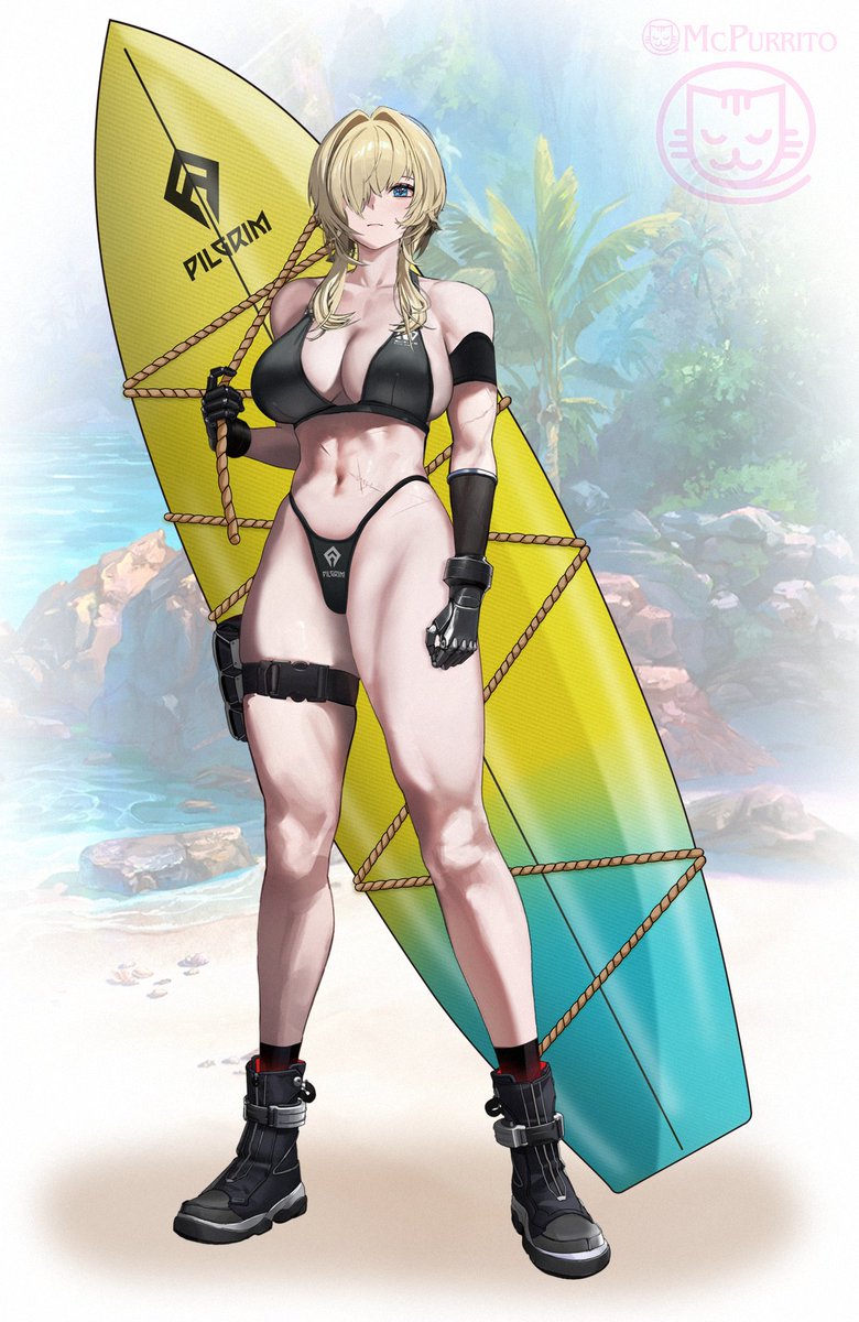Sir_Purrito's tweet photo. Summer Grave ✋😎🤚 (as Requested)

P.S. Yeah, I know surfboards are way longer than that 🫣
#NIKKE #nikkesummer2026 #Nikkefanart https://t.co/Qmk8Qg5h59