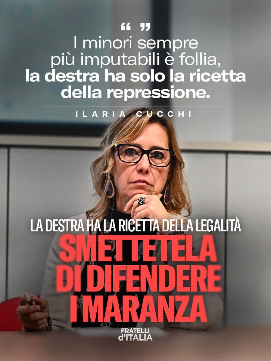 Virna25marzo's tweet photo. E ti pareva che ILARIA CUCCHI non difendesse pure i maranza?
Non si smentisce mai! https://t.co/bxOlZU3VtM