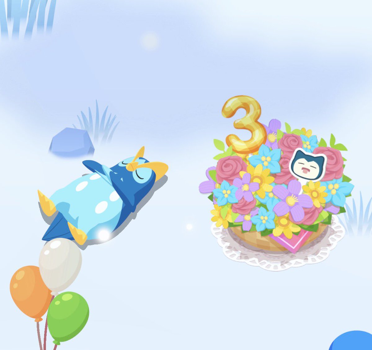 yeollinara's tweet photo. Don't disturb please 🤭 
Prince ポッタイシ 🐧😴 #PokemonSleep3rd      
#ポケスリ3周年をみんなで https://t.co/FzVjMlqufp