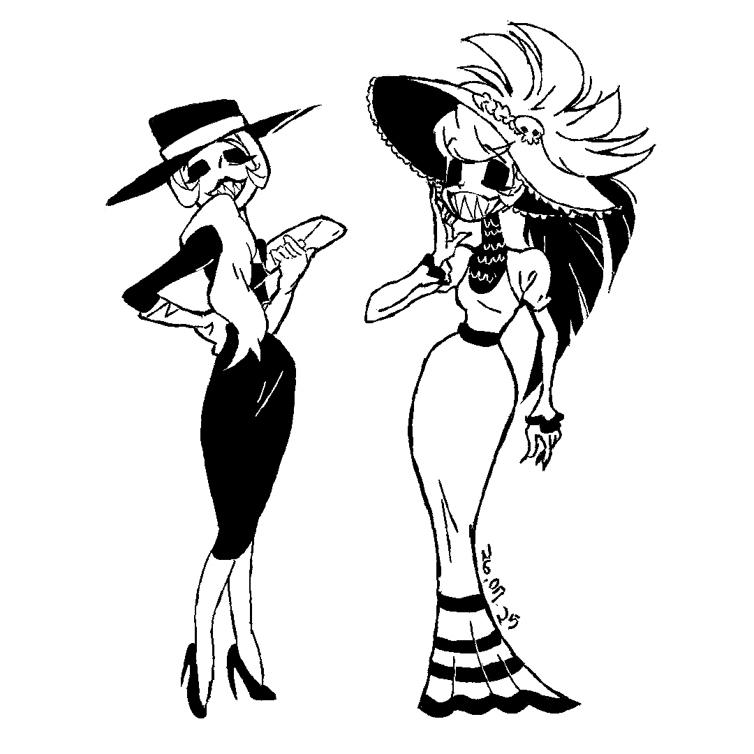 10ka_mut3k1's tweet photo. practice... #HazbinHotelRosie #HazbinHotel https://t.co/6AKcW8evKB