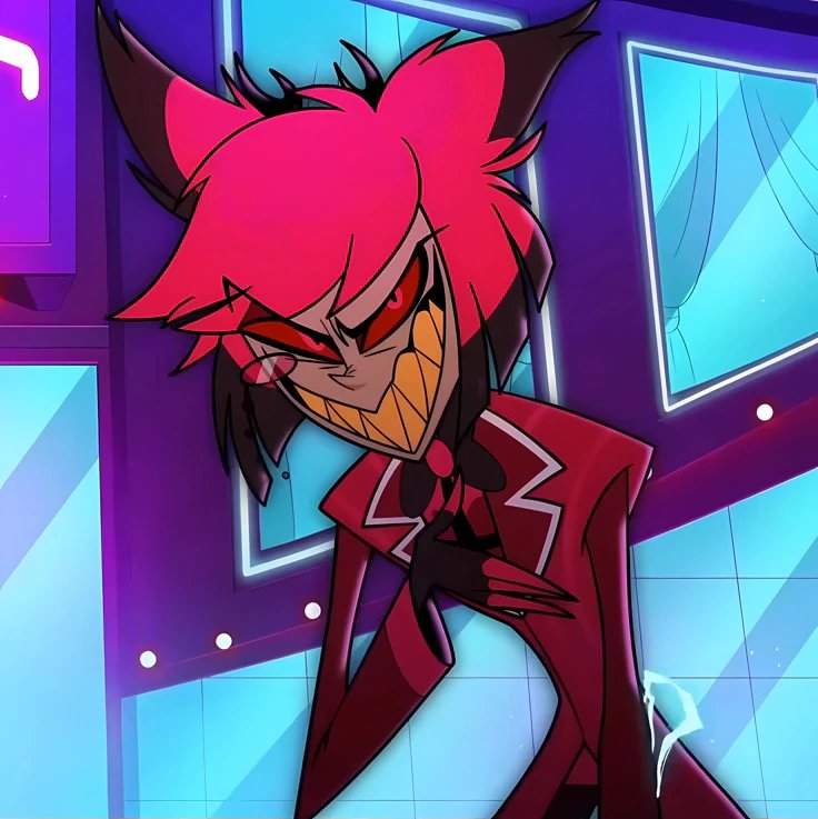 LukewarmStatic's tweet photo. Scrunched nose Alastor my beloved<3 https://t.co/vLdbmN20JA