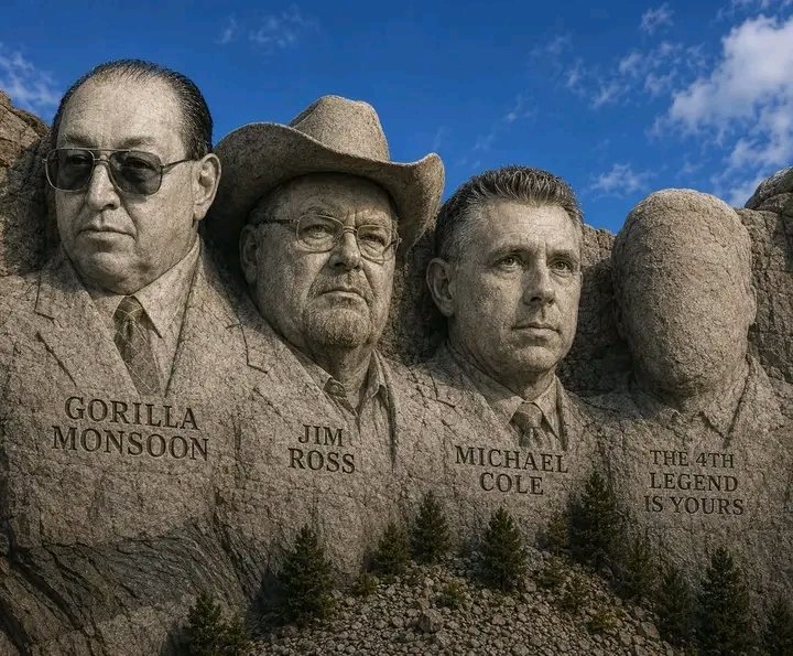 Eromina_Mutairu's tweet photo. Who is the ultimate fourth choice for this WWE commentary Mount Rushmore? https://t.co/IvGCFBq9UD