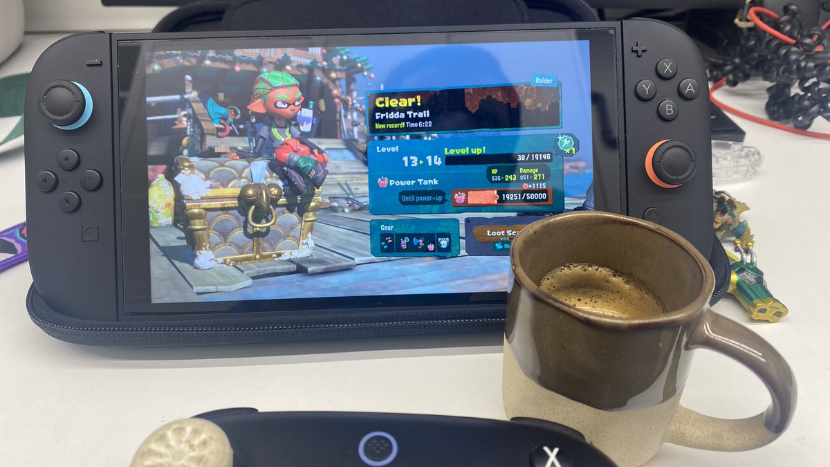 Heliobernardes's tweet photo. Almoço no grinding  #SplatoonRiders #NintendoSwitch2 https://t.co/JfcCB0zfTx