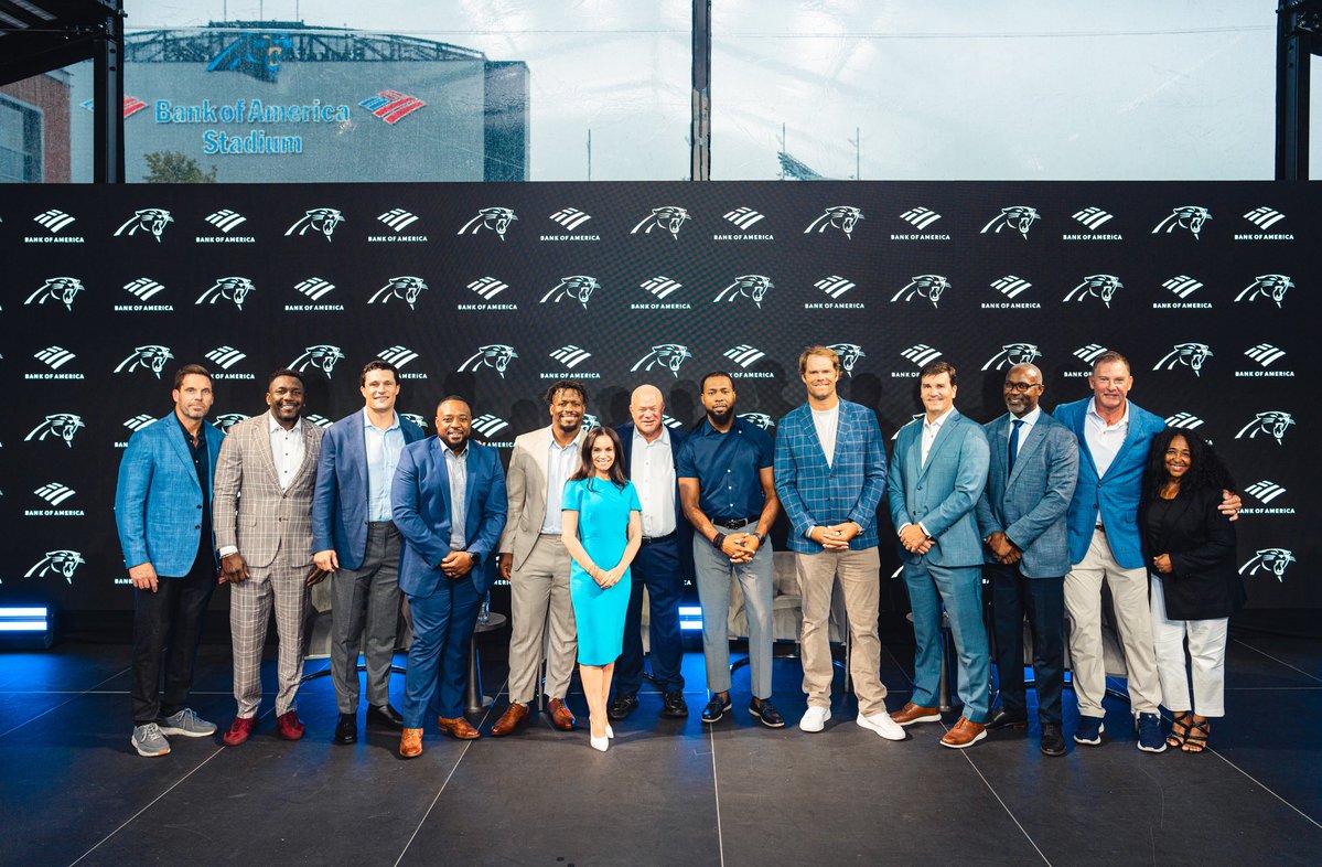Panthers's tweet photo. What a night celebrating the Carolinas MO𝘔𝘐𝘕𝘛UM and the future of Bank of America Stadium! https://t.co/iEnytrhq7J