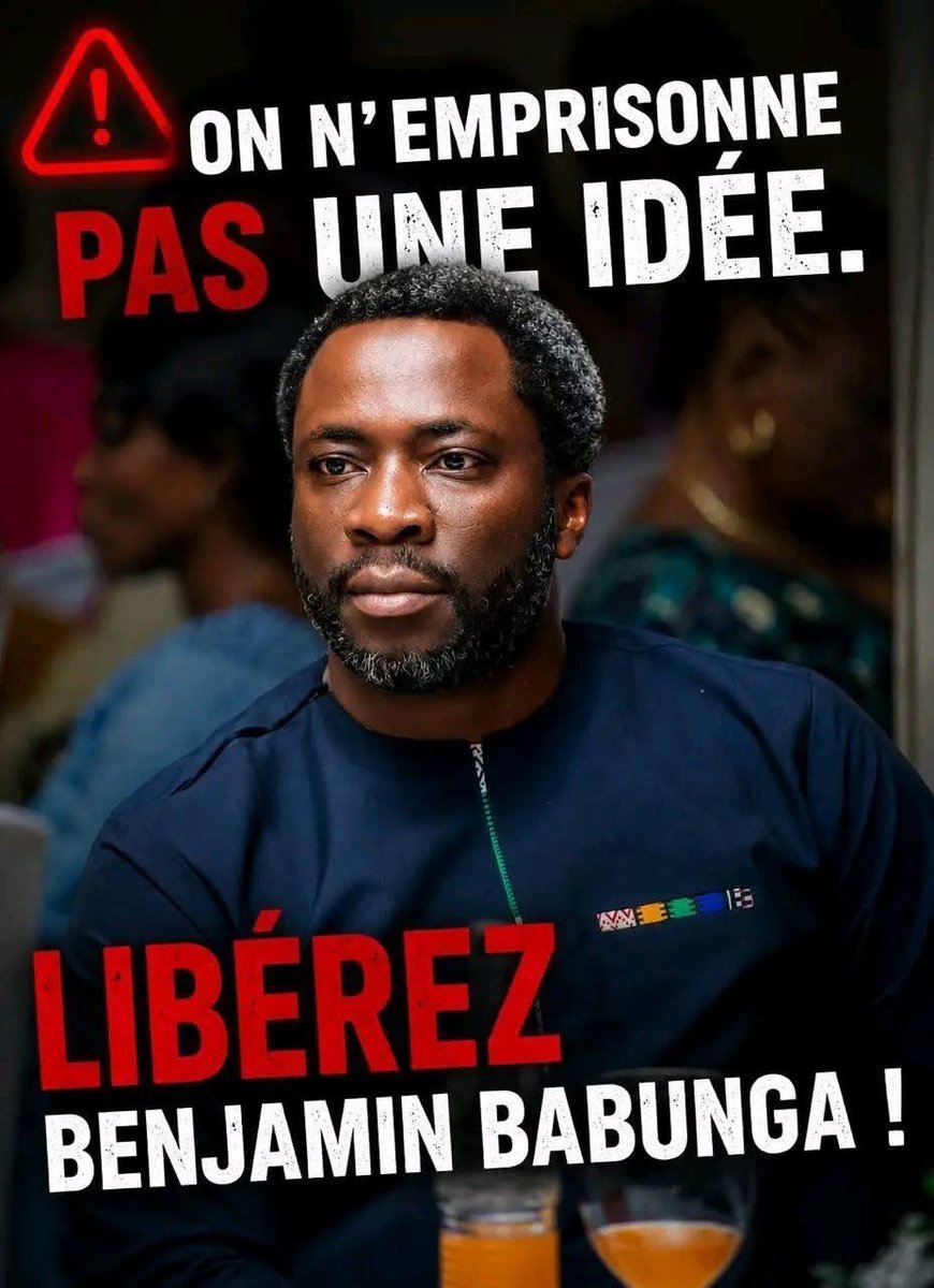 Bibishe6's tweet photo. Libérez @benbabunga immédiatement. La justice élève les Nations. Merci 🙏🏻 🙏🏻 🙏🏻 https://t.co/KF5uwTzRwF