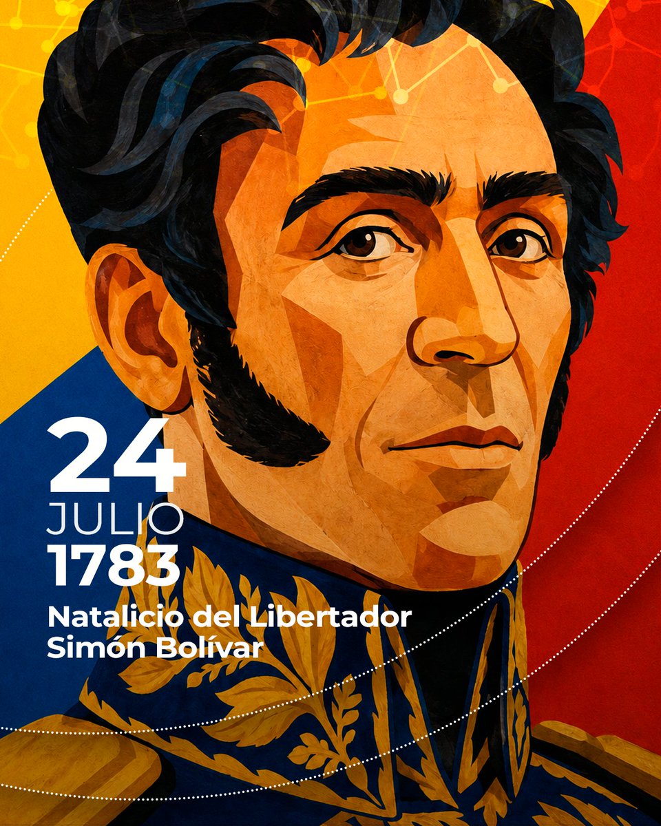 yvangil's tweet photo. Hoy conmemoramos el 243.º aniversario del nacimiento de Simón Bolívar, El Libertador, quien lideró la lucha emancipadora de Venezuela, Colombia, Ecuador, Perú y Bolivia, tanto en el campo de batalla como con sus ideas revolucionarias. Fue Bolívar quien concibió el sueño de la Gran Colombia, una federación de naciones suramericanas que garantizaría la unidad de nuestros pueblos ante las amenazas externas y la prosperidad social y económica. El Bolivarianismo sigue siendo nuestra guía, nuestra filosofía y nuestro deber.