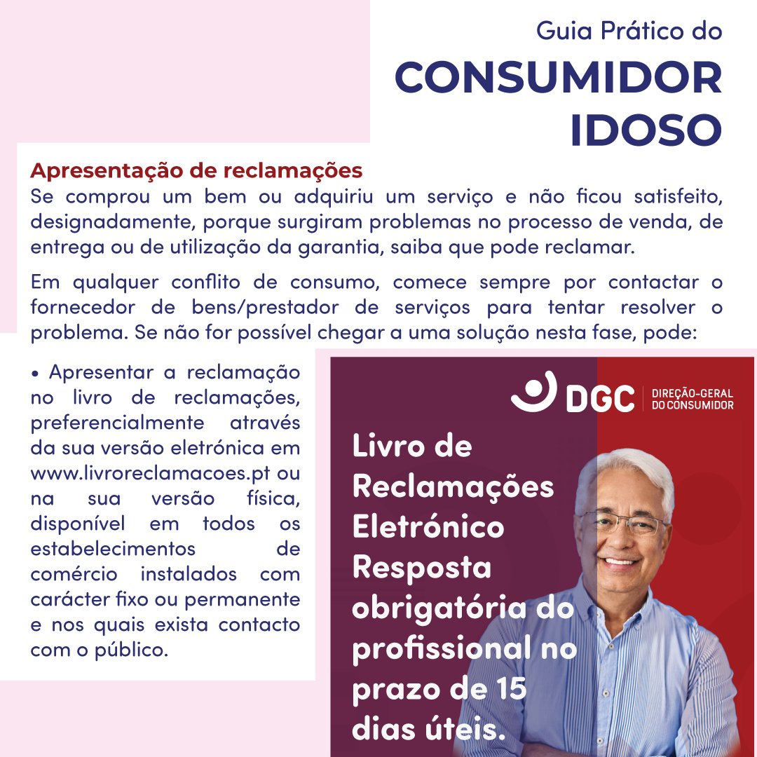 DGConsumComServ's tweet photo. ❤️ Dia dos Avós | 26 de julho
Neste Dia dos Avós, a #DGC assinala a data destacando o Guia Prático do #Consumidor Idoso, uma publicação criada para apoiar os consumidores seniores nas suas decisões de consumo do dia a dia. 📚
Consulte o Guia aqui: https://t.co/qkdo9IdmQ2 https://t.co/XngQk8AXio