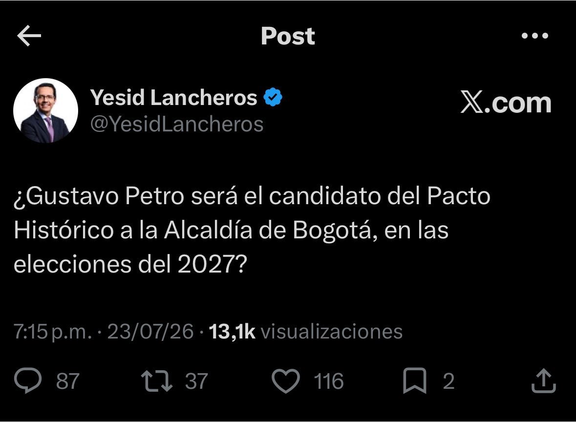 gregoriogmarul1's tweet photo. No querrá Bogotá repetir el desastre de la alcaldía de Gustavo Petro.

Nuestra capital no merece tanta mala suerte y reiniciar una pesadilla https://t.co/HeaCbpDAQD