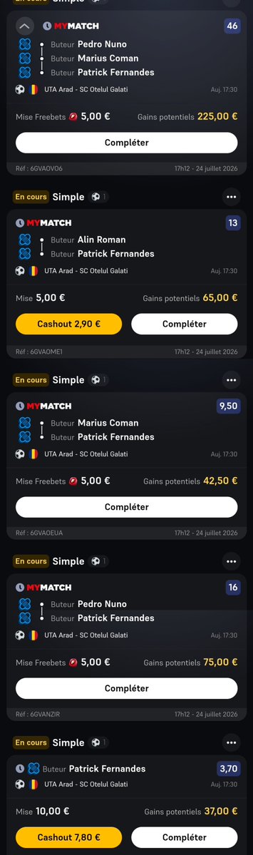 BG76410's tweet photo. @NostraaPro Pour le moment en attendant les compos des autres matchs. J'ai louché sur Poga a 2,75 en live mon pote qui est censé suivre le vélo m'a dit qu'il allait pas gagner mdr je regrette https://t.co/S6KTNM9bNk