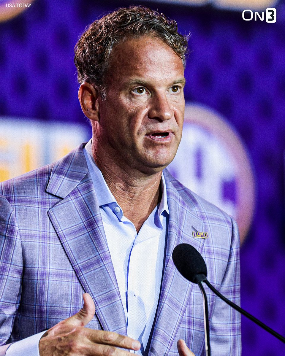 On3NIL's tweet photo. NEW: LSU's Lane Kiffin calls for a NIL "rookie cap" to be implemented for high school recruits: 

"The kids that haven’t played at all coming out of high school should be making less. … There should be a freshman or rookie cap, and then max slots per position that they make."

https://t.co/gwVScXnH8R
