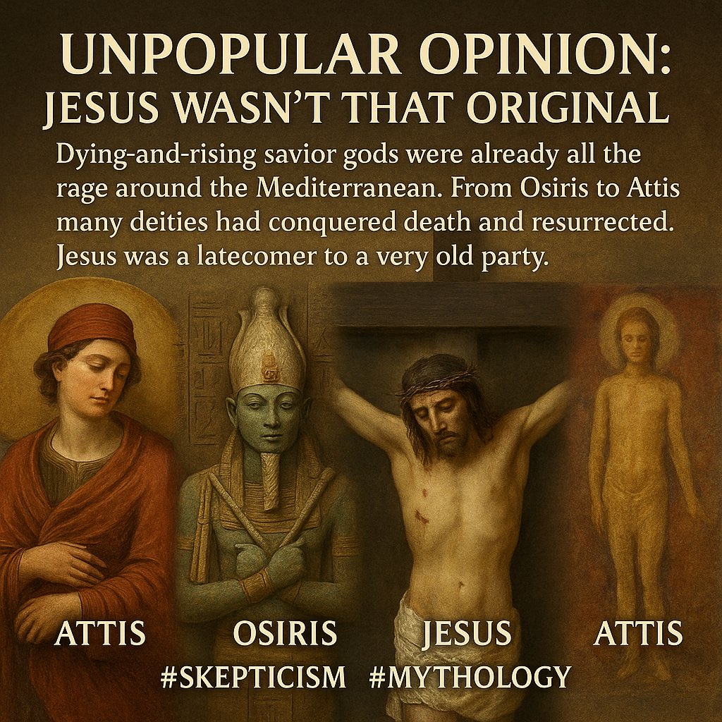 PhillipConrad13's tweet photo. @RevIsaacWirtz Before his conversion Paul worked for the Roman Empire and was familiar with it’s religious ideas eg Hercules is a son of god whose father was in heaven and who had a human mother‼️
Ask a Freemason for they know how second hand most religions are. https://t.co/2IWZDCiu76