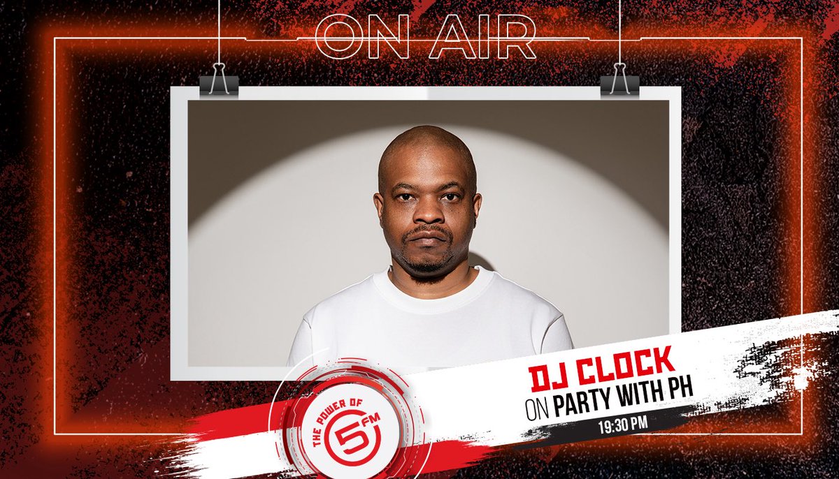 5FM's tweet photo. Some legends don't need an introduction. DJ Clock is back on #PartyWithPH, bringing the sound, and the energy that never goes out of style. Lock in. https://t.co/B17zaNrx6h