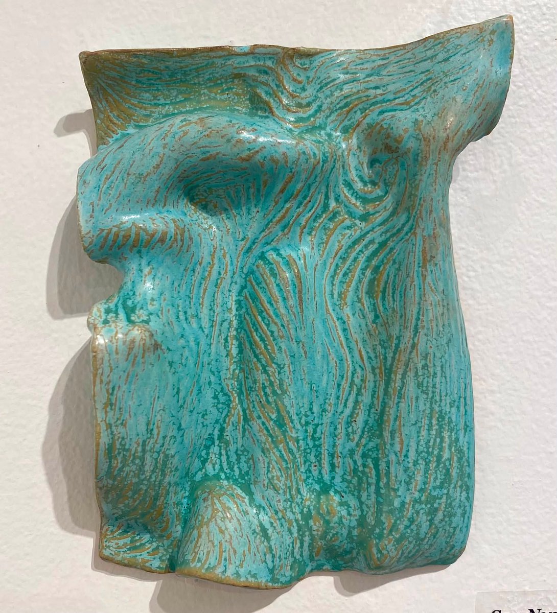 TheNaveMuseum's tweet photo. Come and stop by The Nave to see our current exhibit!

"Full Circle" The clay sculpture art of Stan Irvin 🏺

Art Pictured:

Sea Nymph
Stan Irvin
Slab constructed, layered glazes, high fired stoneware
8.25 x 6.5 x 1.75

#fineart #victoriatx #sculpture #artmuseum https://t.co/38gPBvMekk