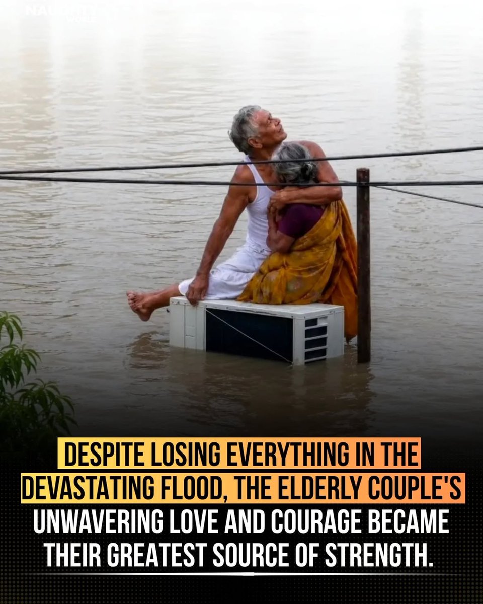 Nalanda_index's tweet photo. "When the flood took everything, they refused to let go of each other. ❤️🌧️
In a world where homes can disappear in moments and memories can be swept away overnight, they proved that love is the one thing no flood can drown.
With trembling hands, tired eyes, and rising waters around them, they found courage in each other's embrace. No words were needed just the silent promise: 'As long as we're together, we're not alone.