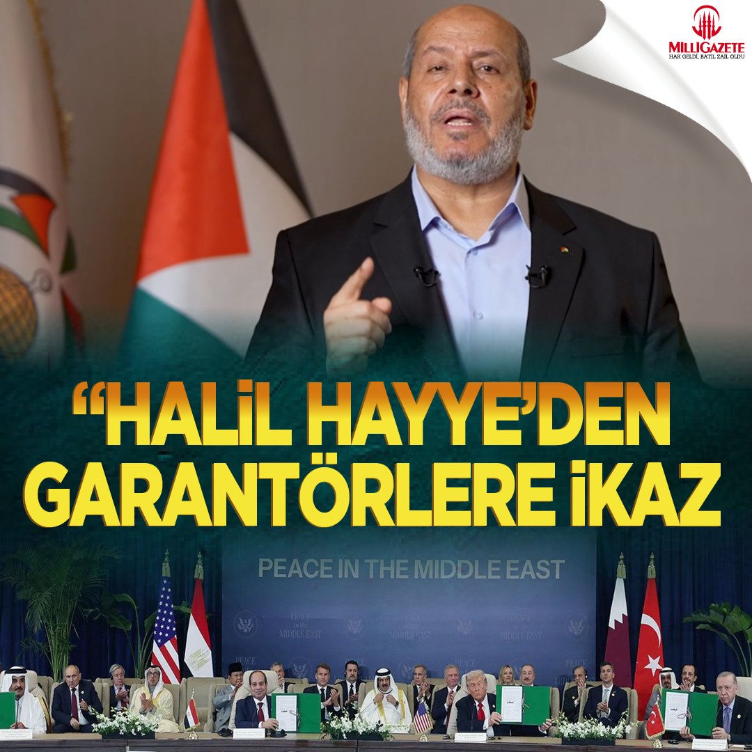 milligazetecom's tweet photo. 📌Hamas Siyasi Büro Başkanı Halil el-Hayye'den garantörlere ikaz!

🔔Haberin detayları için tıklayın ⤵

https://t.co/SZ2MDTZuwm https://t.co/6wCrly9Pgg