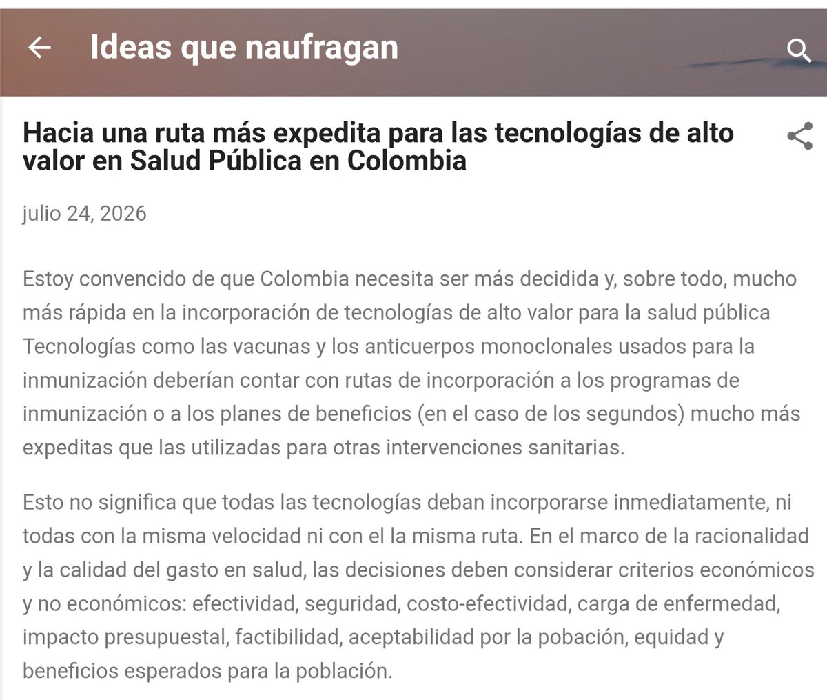 JFernandeznino's tweet photo. Colombia necesita una ruta más expedita para incorporar tecnologías de alto valor en salud pública, como vacunas y anticuerpos monoclonales. Cada año de retraso puede traducirse en hospitalizaciones, secuelas y muertes evitables.

Lean y compartan acá:

https://t.co/pt3sNWIPNO https://t.co/7dEE240Zg3
