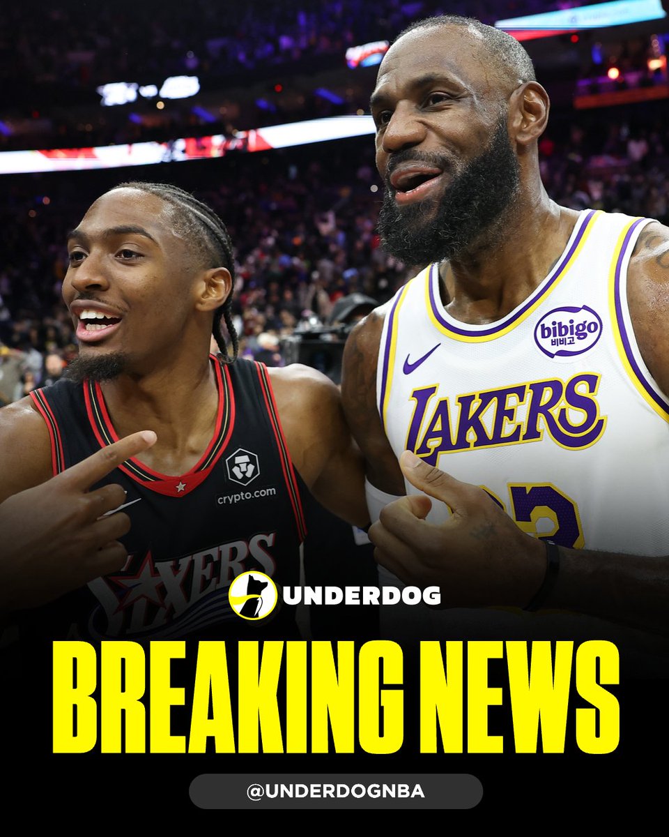UnderdogNBA's tweet photo. LeBron James to sign with the Sixers. https://t.co/DhWb5bkqUK
