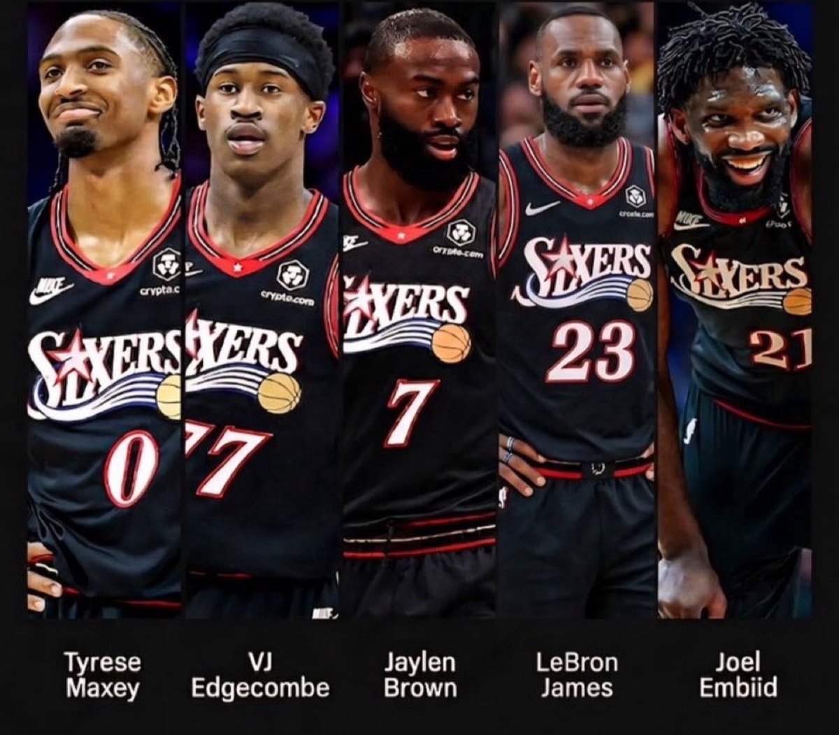 phisportfanatic's tweet photo. LEBRON JAMES IS A 76ER YOURE LOOKING AT THE BEST STARTING 5 OF ALL TIME NO DEBATE https://t.co/eQAqdzccTq