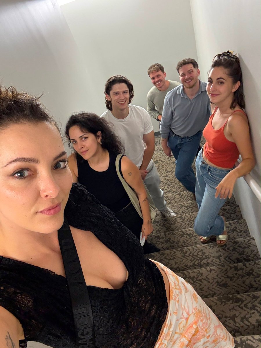 911_archive's tweet photo. Oliver Stark with the cast of „Cut Your Teeth“ via Arthur Langlie‘s post on IG 
(24 July 2026) https://t.co/NInY676RhX