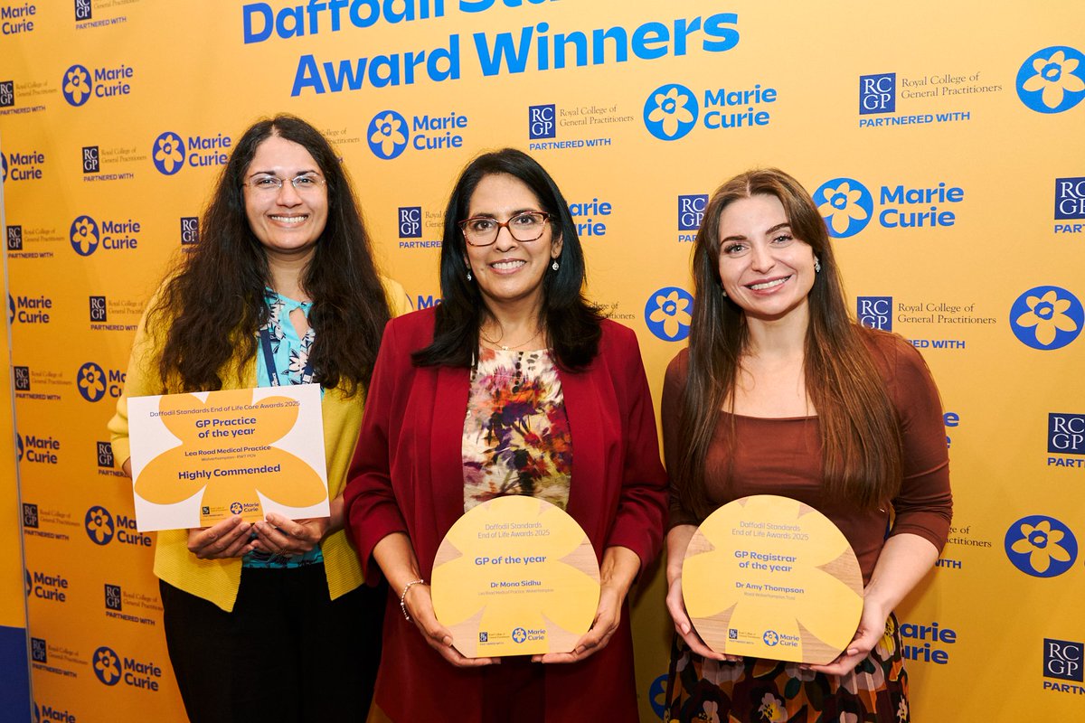 MarieCurieEOLC's tweet photo. Now in its 4th year, The Daffodil Standard Awards 2026 are back celebrating the incredible work of general practice teams improving end of life care and Palliative Care in Scotland, Wales, Northern Ireland and England.
We need your help to nominate the teams and individuals who have gone above and beyond this year.

There are 7 different categories you can nominate people for…
* General practice of the year
* GP of the year
* GP registrar of the year
* General practice clinical team member of the year
* Addressing inequalities in end of life award
* Non-clinical general practice team member of the year

If you know a general practice team or NHS Trust or care  staff member who has helped provide exceptional end of life care, nominate them for free here 👉 https://t.co/9eVQrJz7oN

Nominations close on 29 August 2026.