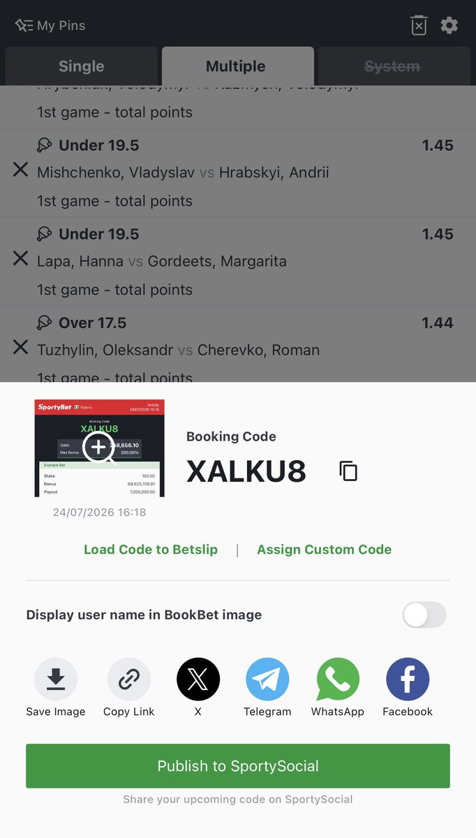 DotmanPunts11's tweet photo. 👌 TABLE TENNIS 

XALKU8

V3JDBL 🙋 YDXRPT

G5Z369 🏅 KSJW07

@LouieDi13 @CHIZZY_BB @Bigmayor_16 @bossolamilekan1 @BOSSTIPZ22 @Ada_Daddyya @ms__finest @ADT_Freetips @sportingking365 @Dhavidtips @notoriouztips @Geezyprotips https://t.co/he4J49pWyO