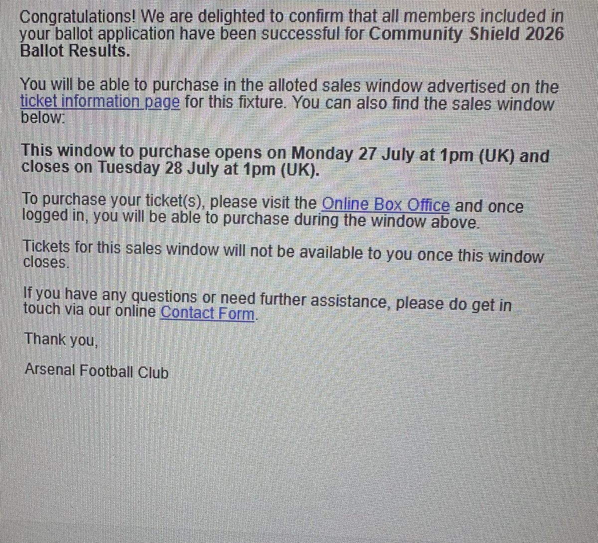 Gunners_Forum's tweet photo. We are off to Cardiff for the Community Shield in August - all 4 tickets successful during the ballot application. 

#Arsenal #CommunityShield https://t.co/9zxlCR9xHL