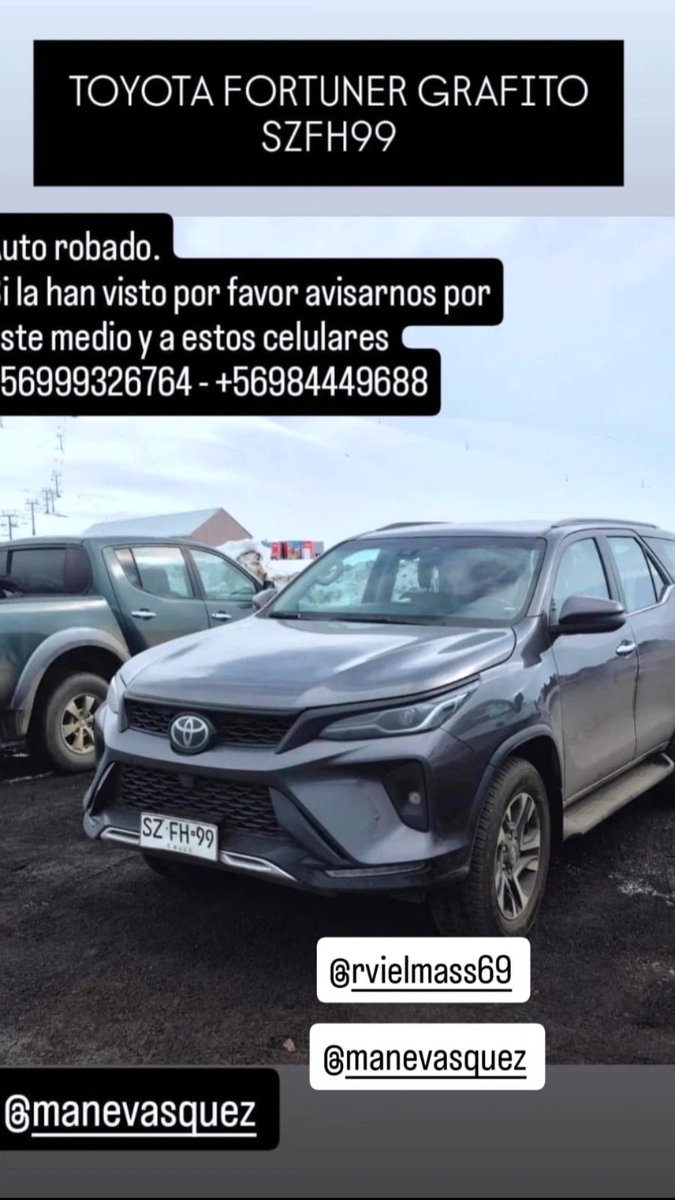 Rayo318's tweet photo. Vehiculo robado, sector villa tres vientos de la ciudad de los angeles, cualquier informacion, avisar a los contactos de la foto, muchas gracias. https://t.co/bi5xSOztIU