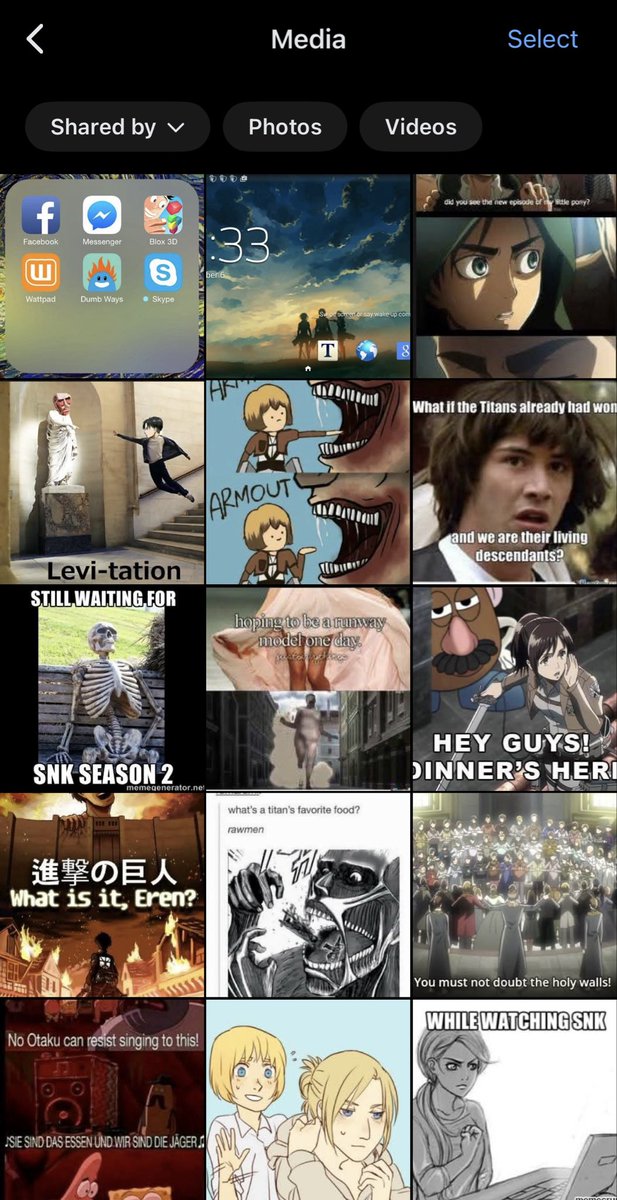 yonderingly_'s tweet photo. i was looking through my friend and i's old facebook dms and i forgot how big aot nerds we were

mind you this was 2015 and we were made fun of for watching anime LMAO https://t.co/FlKVZoVaMK