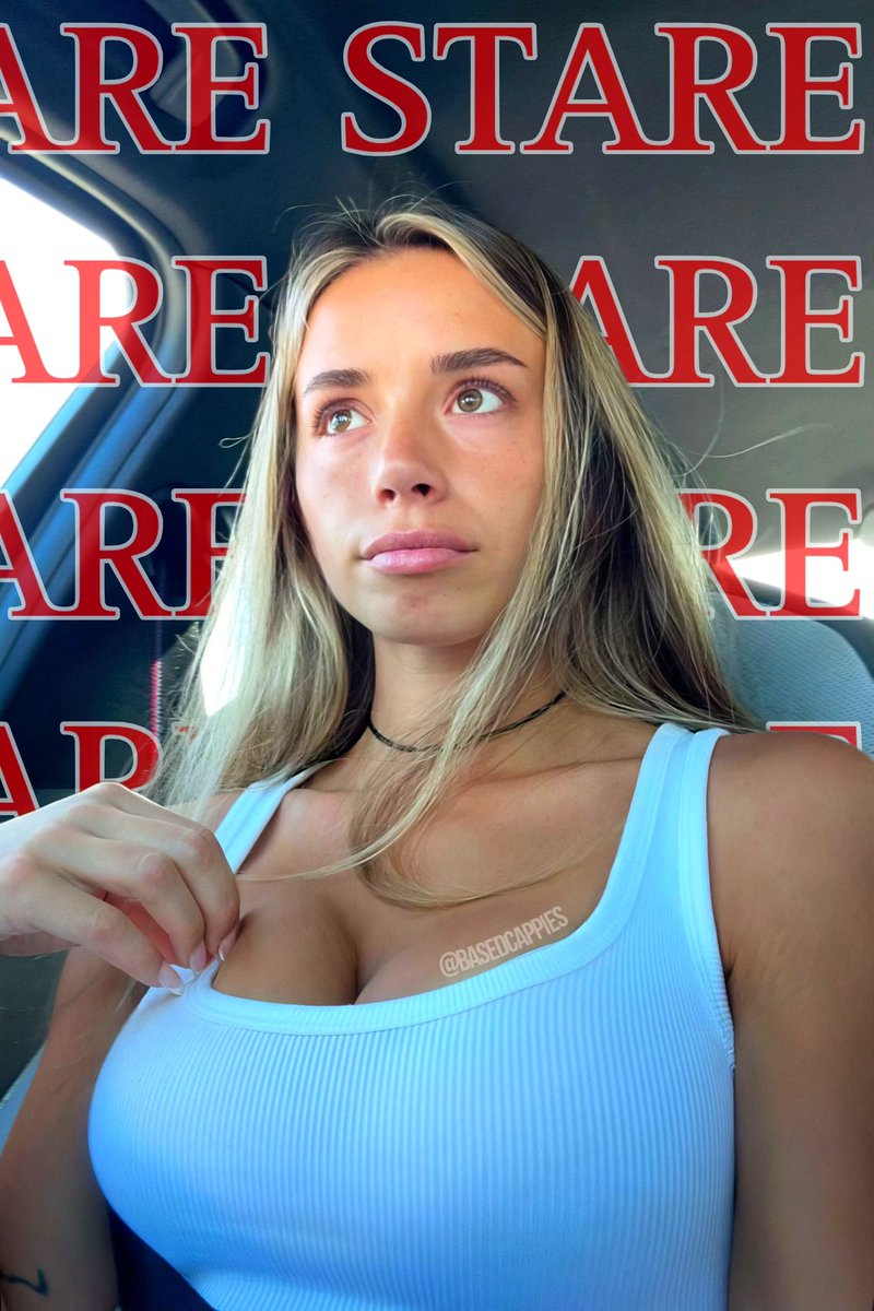 BasedCappies's tweet photo. It’s okay gooner, she’s obviously inviting you to stare with that top on🤭 https://t.co/auqkl5KlrH