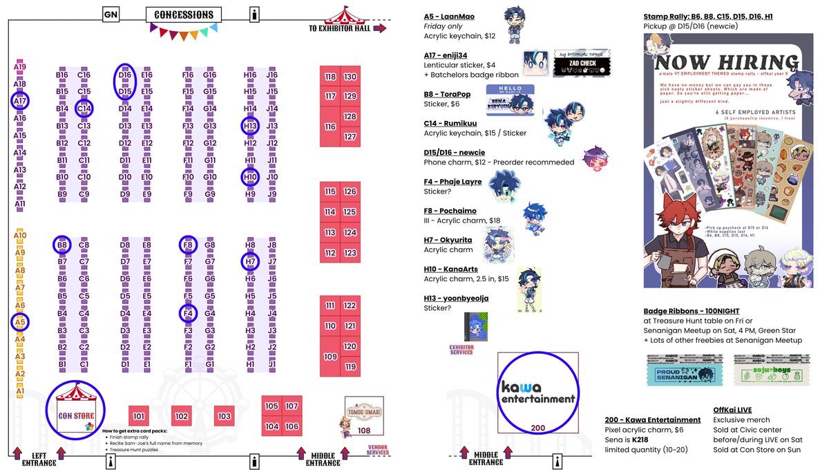 100NIGHT_'s tweet photo. Fanmade #SenaKiryuin merch map for #OffKaiGen5 !! https://t.co/g0ojxGn2UC
