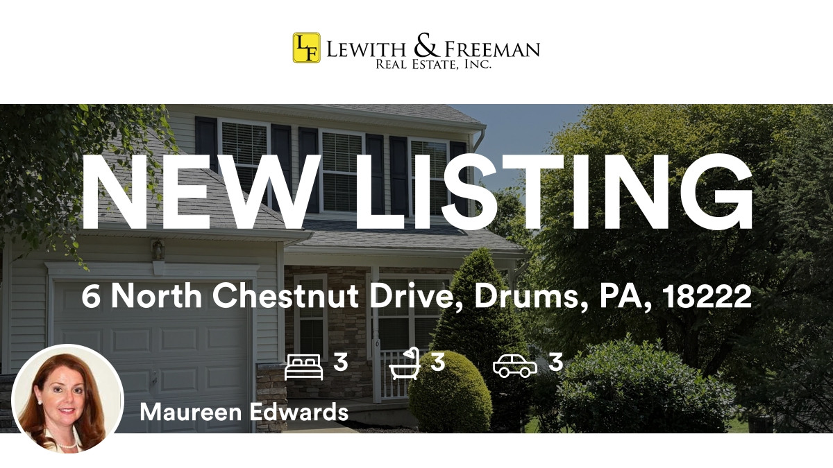 LewithFreeman's tweet photo. 🛌 3 🛀 3 🚘 3
📍 6 North Chestnut Drive, Drums, PA, 18222

Our agent’s latest listing on RateMyAgent
(PA) RS158499A
https://t.co/3YZhsGeawA

...
#ratemyagent #realestate https://t.co/DH1zyHAHqi