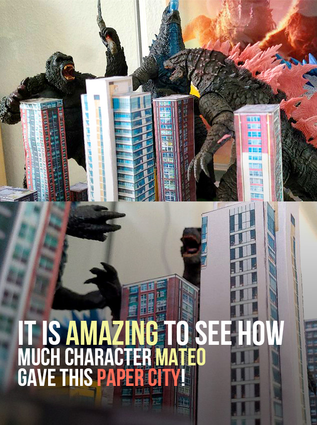 CityBuilderOn's tweet photo. Today I'd like to share an amazing display created by Mateo. Instead of building a peaceful city, he turned it into a battlefield for his Hiya Toys Godzilla collection—and the 1:600 scale works surprisingly well for giant monsters! https://t.co/qPbTRO5dgI