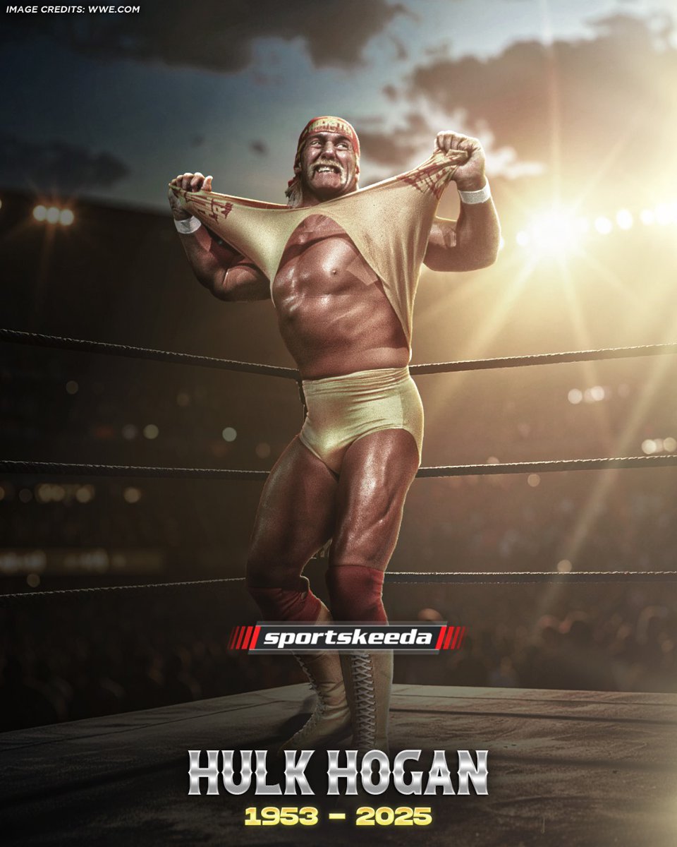 SKWrestling_'s tweet photo. A year ago today, we lost the immortal one! 💔 
He slammed giants, shook arenas, and defined an era.
He wasn't just a part of wrestling history, he was wrestling history himself. 
Rest in Peace, Hulk Hogan. https://t.co/xAp8uV0FxY
