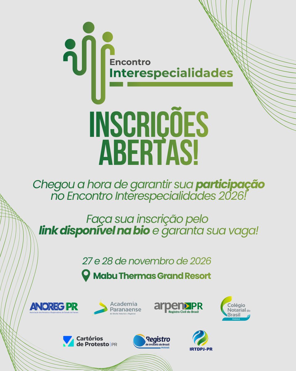 Anoregpr's tweet photo. O maior encontro do Foro Extrajudicial paranaense já tem data marcada, e você não pode ficar de fora! https://t.co/dj2YG1RlOH