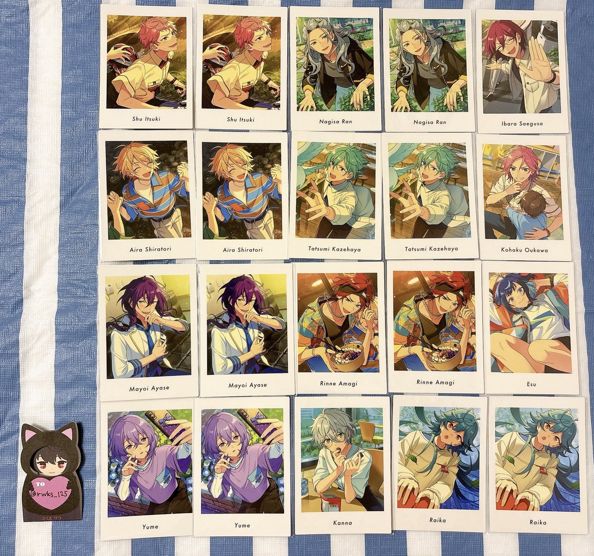 rwks_125's tweet photo. 【交換】
あんさんぶるスターズ あんスタ ぱしゃっつ6 

[譲]真 真緒 渉 桃李 弓弦 零 薫 アドニス レオ 泉 司 千秋 奏汰 翠 友也 なずな 光 ひなた 敬人 紅郎 颯馬 維吹 宗 みか 夏目 斑 凪砂 日和 茨 ジュン一彩 藍良 マヨイ 巽 燐音 こはく エス ユメ カンナ ライカ
#りい取引
→ https://t.co/i1CDAgLTNr