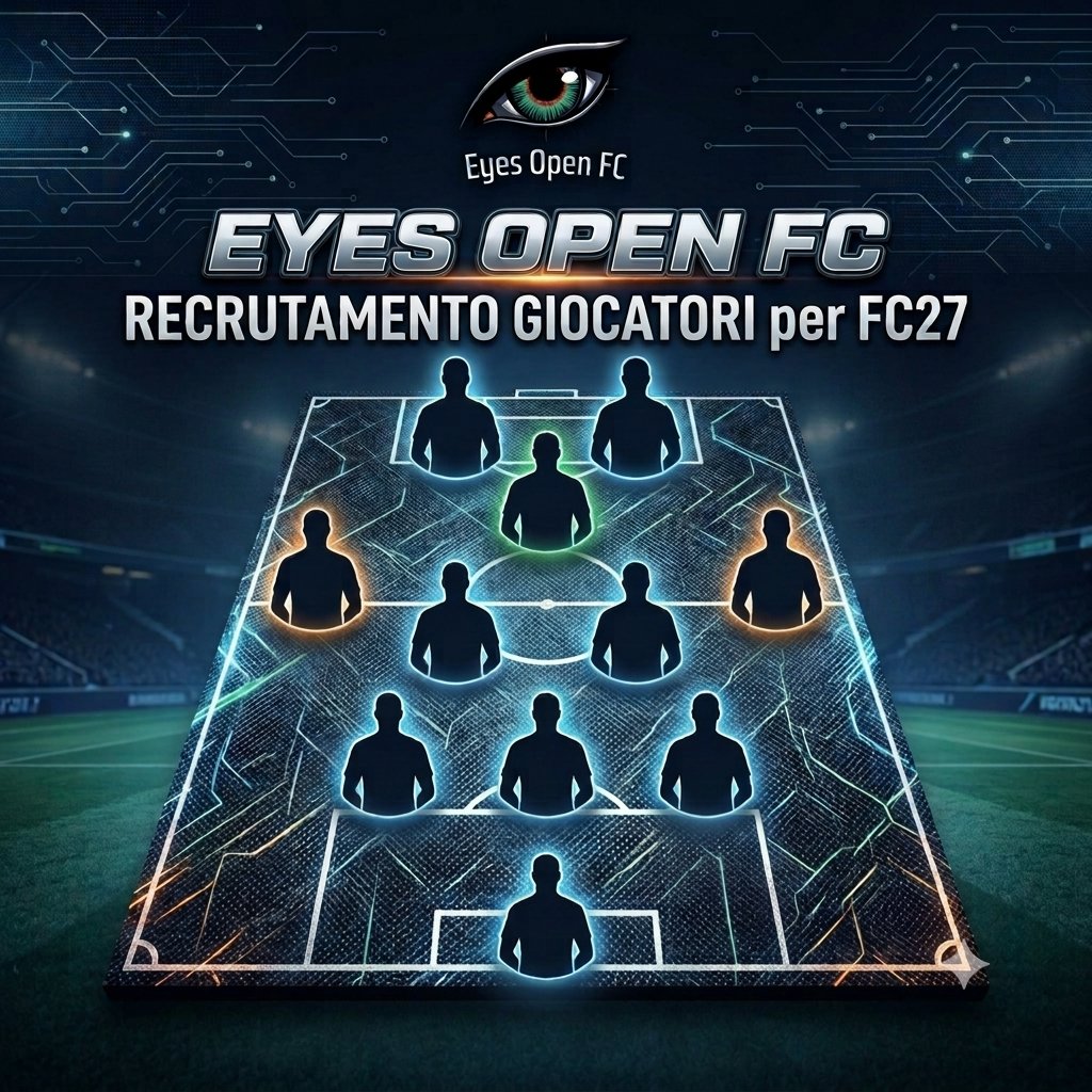 eyesopenfc's tweet photo. la EYES OPEN fc apre il mercato 

Competizioni: VPG - VFL - ELUDO - ALLSTARS

Modulo: 3-4-1-2

VALUTIAMO TUTTI I RUOLI

diamo precedenza a:
ES/ED (tutta fascia)
DC https://t.co/aAIKvzQnMl