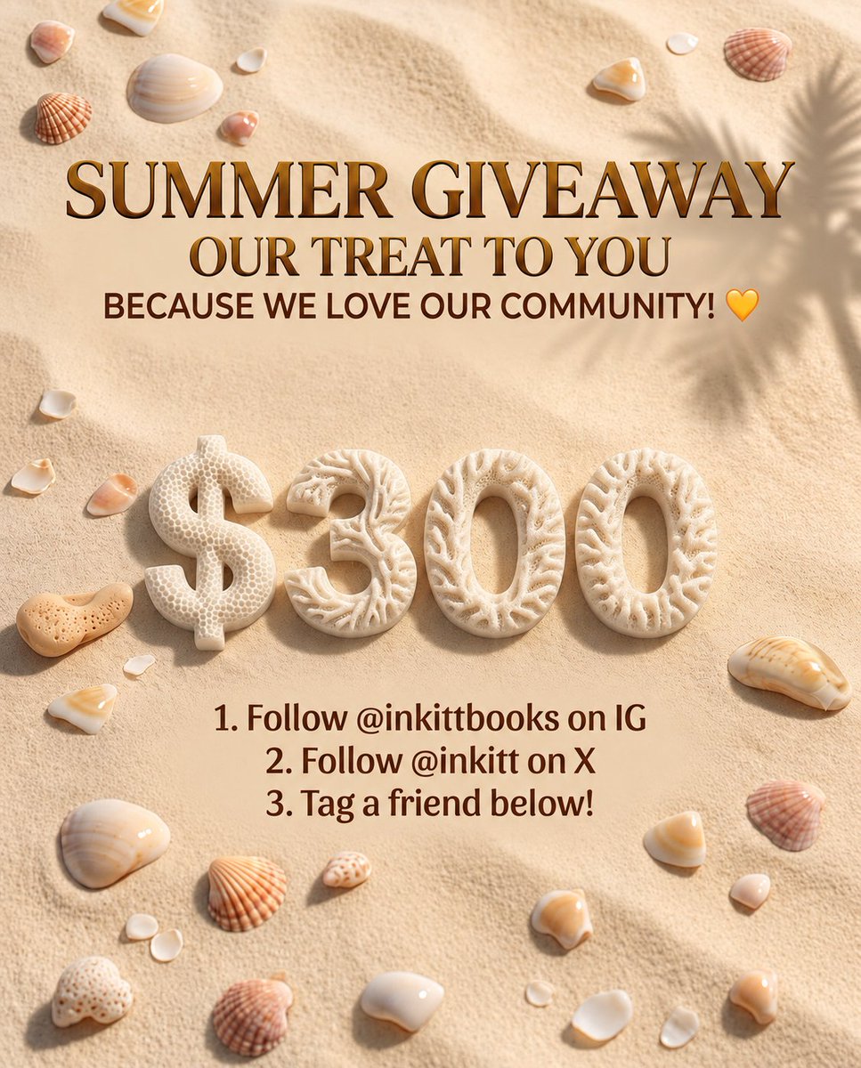 Inkitt's tweet photo. 🌞 SUMMER TREAT GIVEAWAY!!

We love you all SO much, and that means it's time to spoil yourself for the summer!!

TO ENTER:  

1. Follow us on Instagram (@inkittbooks) and X (@Inkitt)
2. Tag a friend who deserves summer treats too!! 

Winner announced this weekend! Good luck!🍀