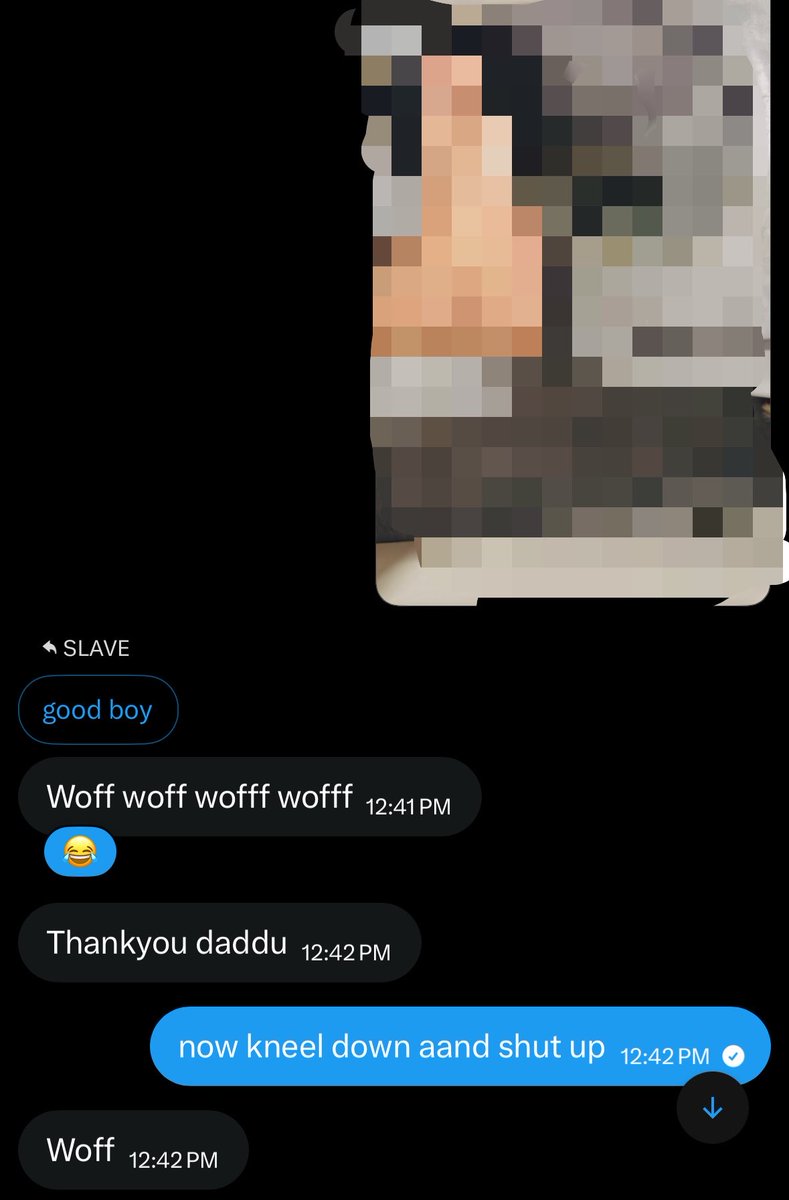 DontDopen3230's tweet photo. My pathetic bitch is just mad about me. https://t.co/Rjqfyk9Cse