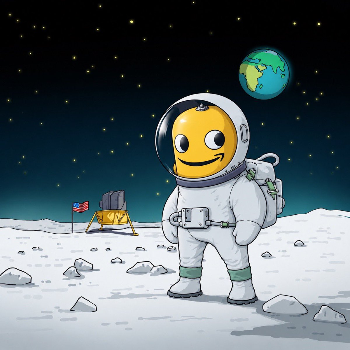 Peccy_AMZN's tweet photo. 📦 Took PTO. Ended up on the moon.

@JeffBezos send me a badge for the job. https://t.co/A4AyM9A4zr