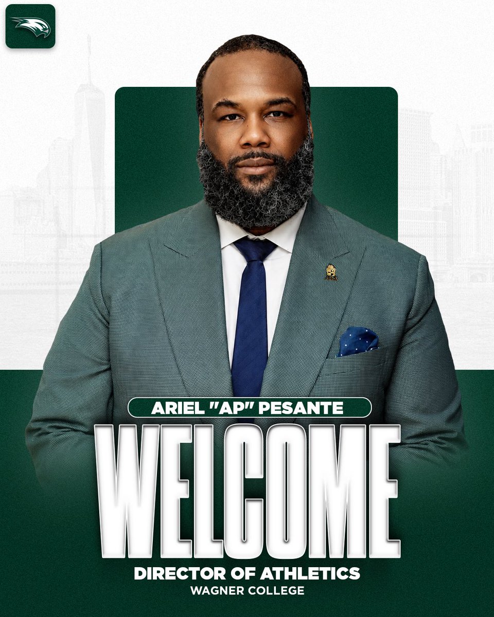 WagnerAthletics's tweet photo. A new era of Wagner Athletics begins. Welcome to The Hill, Ariel “AP” Pesante! 🗽

https://t.co/1qQpz0iuzz 🔗

#LetsFly https://t.co/eWNBUBYPT7