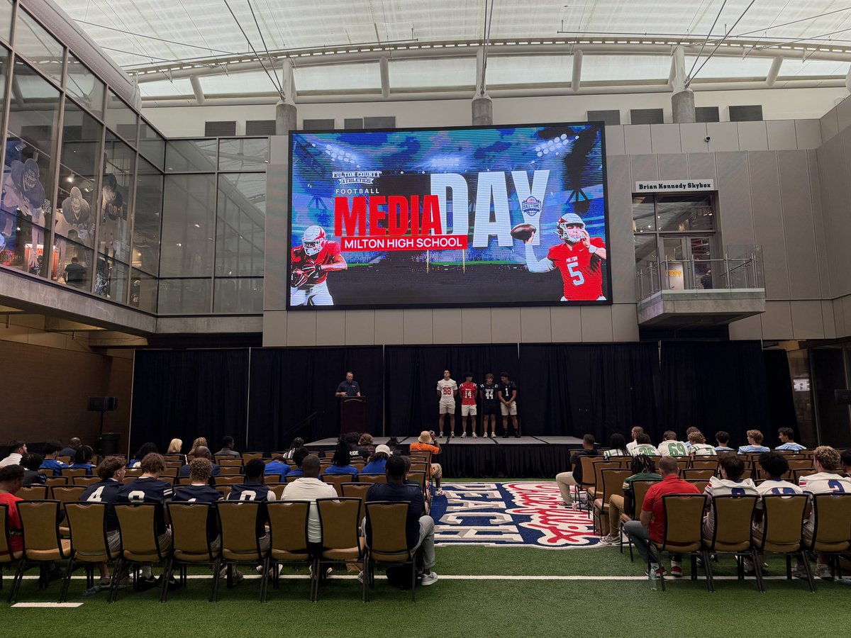 MiltonEaglesAD's tweet photo. The fellas are doing the thing this morning at FCS 🏈 Media Day! https://t.co/XCydXT6JXV