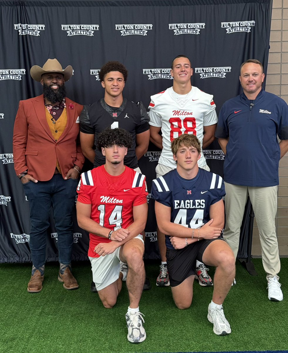 MiltonEaglesAD's tweet photo. The fellas are doing the thing this morning at FCS 🏈 Media Day! https://t.co/XCydXT6JXV