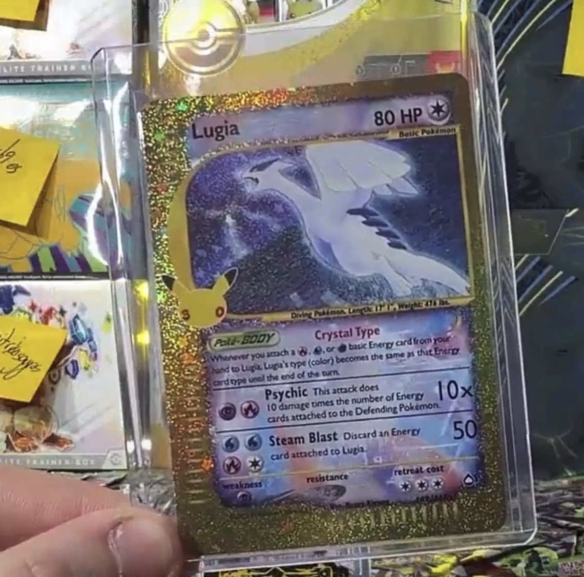 iamapokeMOM's tweet photo. If this came out of a regular pack, from a binder collection, then the rumor that Classic Collection cards are only in the Special UPC pack isn’t true.

Now I’m wondering what are in those Classic Collection packs… may just 3 cards from the reprints? https://t.co/TU8oedwT1s