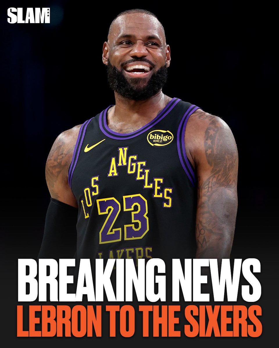 SLAMonline's tweet photo. The King has spoken. LeBron James is signing with the Sixers 🚨 https://t.co/3B56E2gj3r